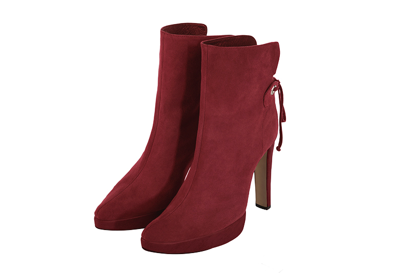 Burgundy red dress booties for women - Florence KOOIJMAN